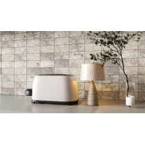 TRAV ANCIENT TUMBLED - 3X6, SILVER SILVER, TUMBLED